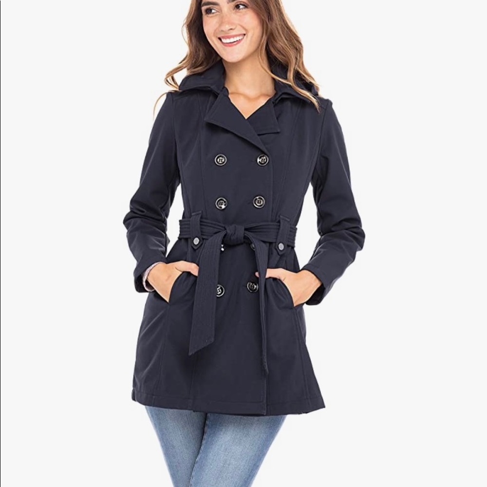 Sebby Collection Navy blue Rain coat/jacket